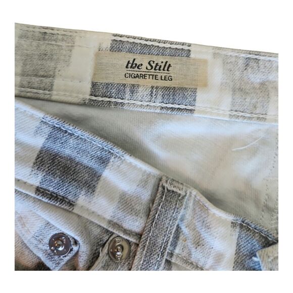 AG Adriano Goldschmied The Stilt Cigarette Leg Ikat Printed Jeans Size 25 - Picture 6 of 6